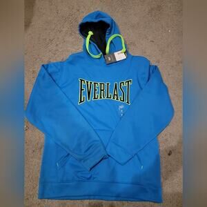 Mens Medium Blue Everlast Hooded Sweatshirt